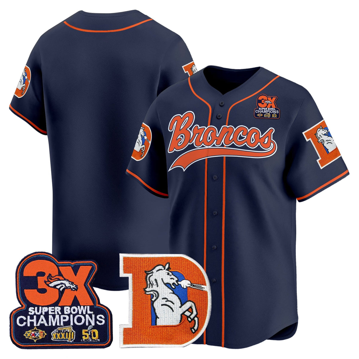 Men's Denver Broncos Throwback Vapor Baseball Jersey - All Stitched