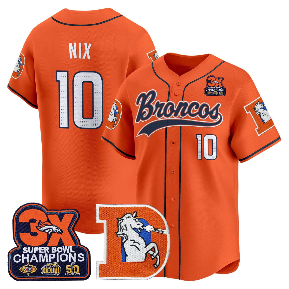Men's Denver Broncos Throwback Vapor Baseball Jersey - All Stitched