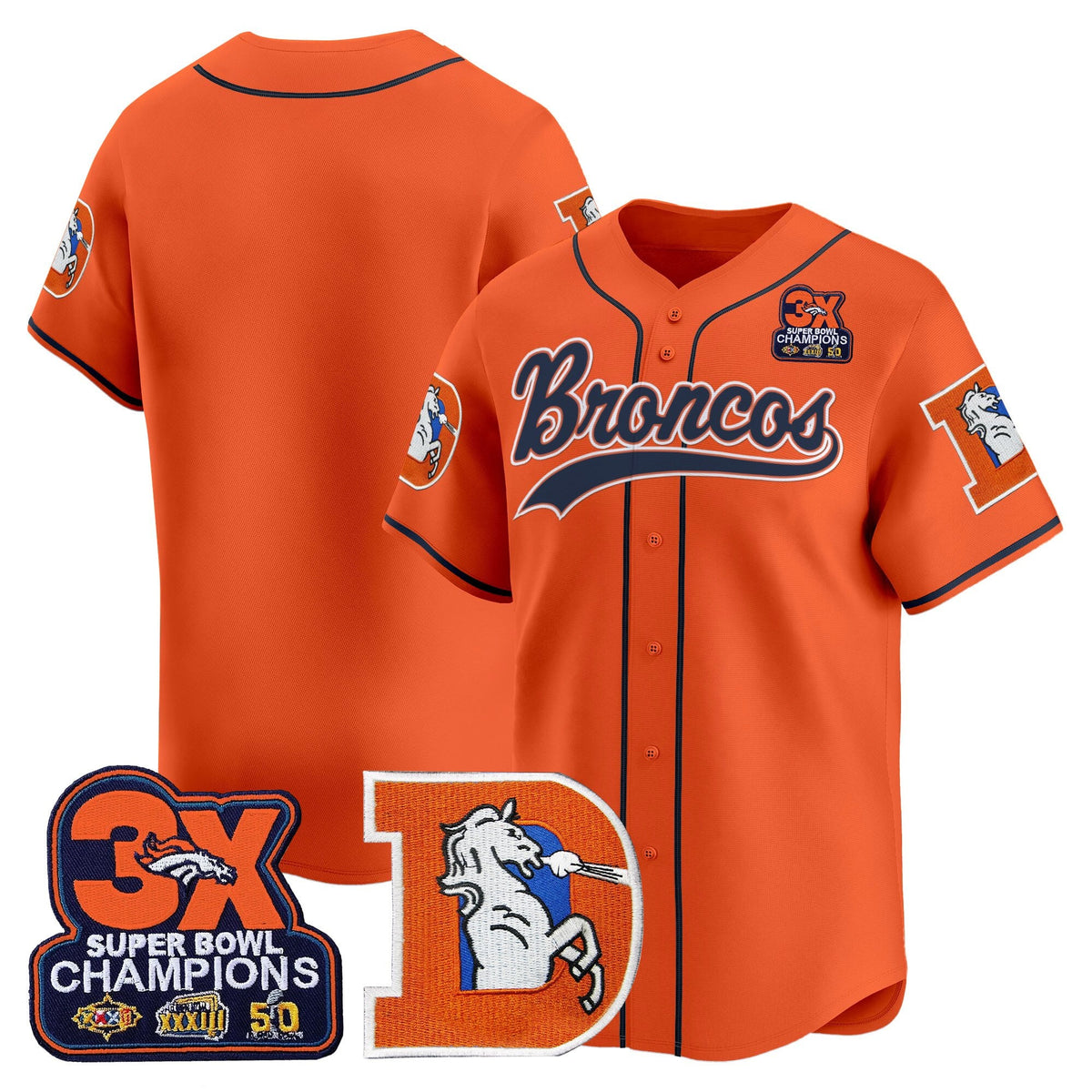 Men's Denver Broncos Throwback Vapor Baseball Jersey - All Stitched