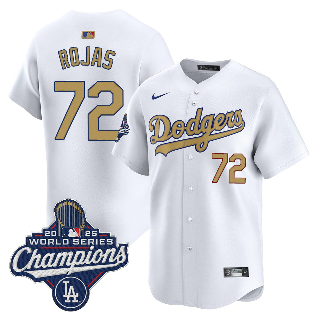 Dodgers 2025 World Series Champions Gold Vapor Premier Limited Jersey - All Stitched