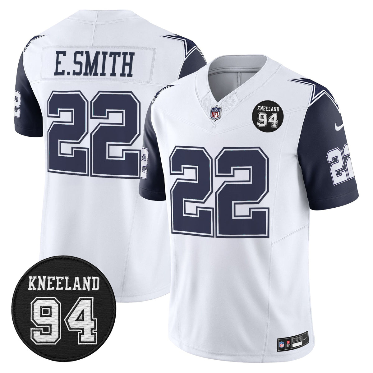 Men's Dallas Cowboys #94 Marshawn Kneeland Memorial Patch Vapor Limited Jersey - All Stitched