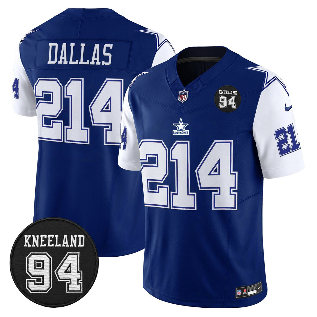 Men's Dallas Cowboys #94 Marshawn Kneeland Memorial Patch Vapor Limited Jersey - All Stitched