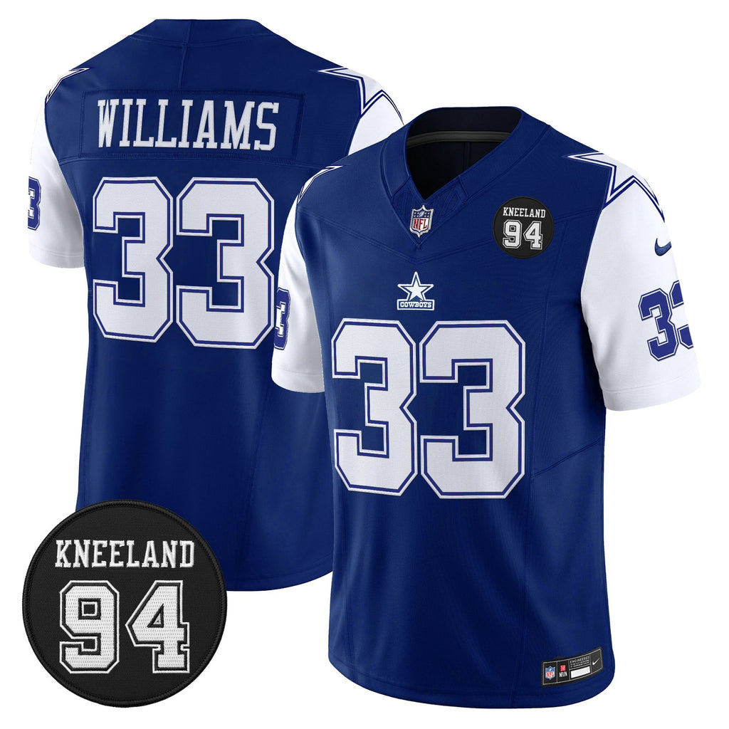 Men's Dallas Cowboys #94 Marshawn Kneeland Memorial Patch Vapor Limited Jersey - All Stitched