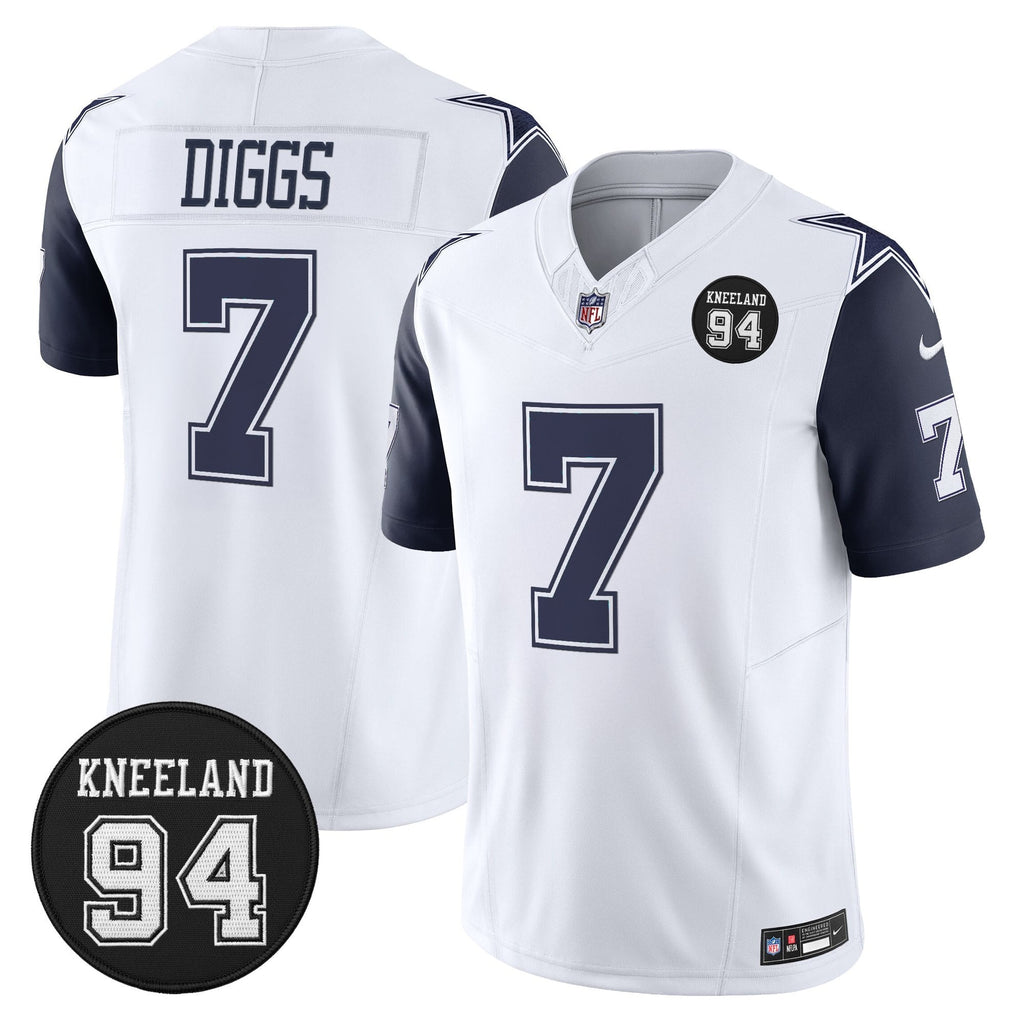 Men's Dallas Cowboys #94 Marshawn Kneeland Memorial Patch Vapor Limited Jersey - All Stitched