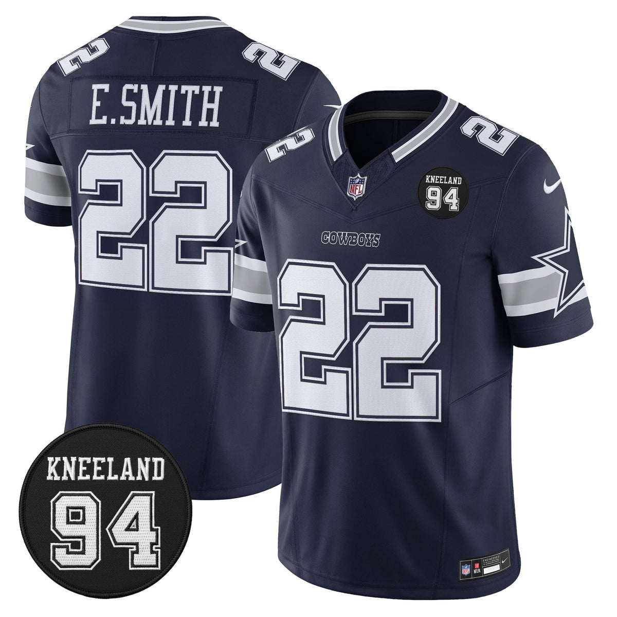 Men's Dallas Cowboys #94 Marshawn Kneeland Memorial Patch Vapor Limited Jersey - All Stitched