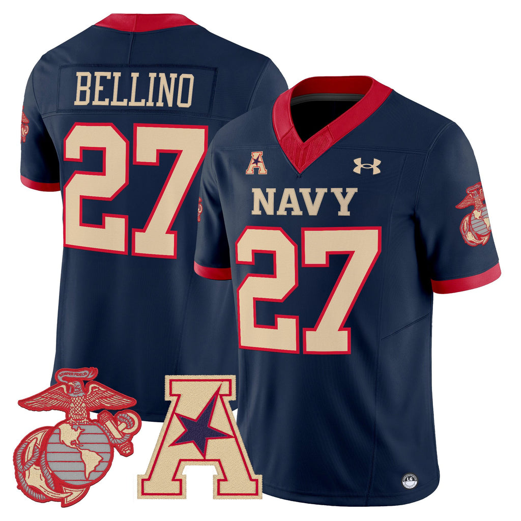 Men's Navy Midshipmen Vapor USMC Premier Jersey - All Stitched