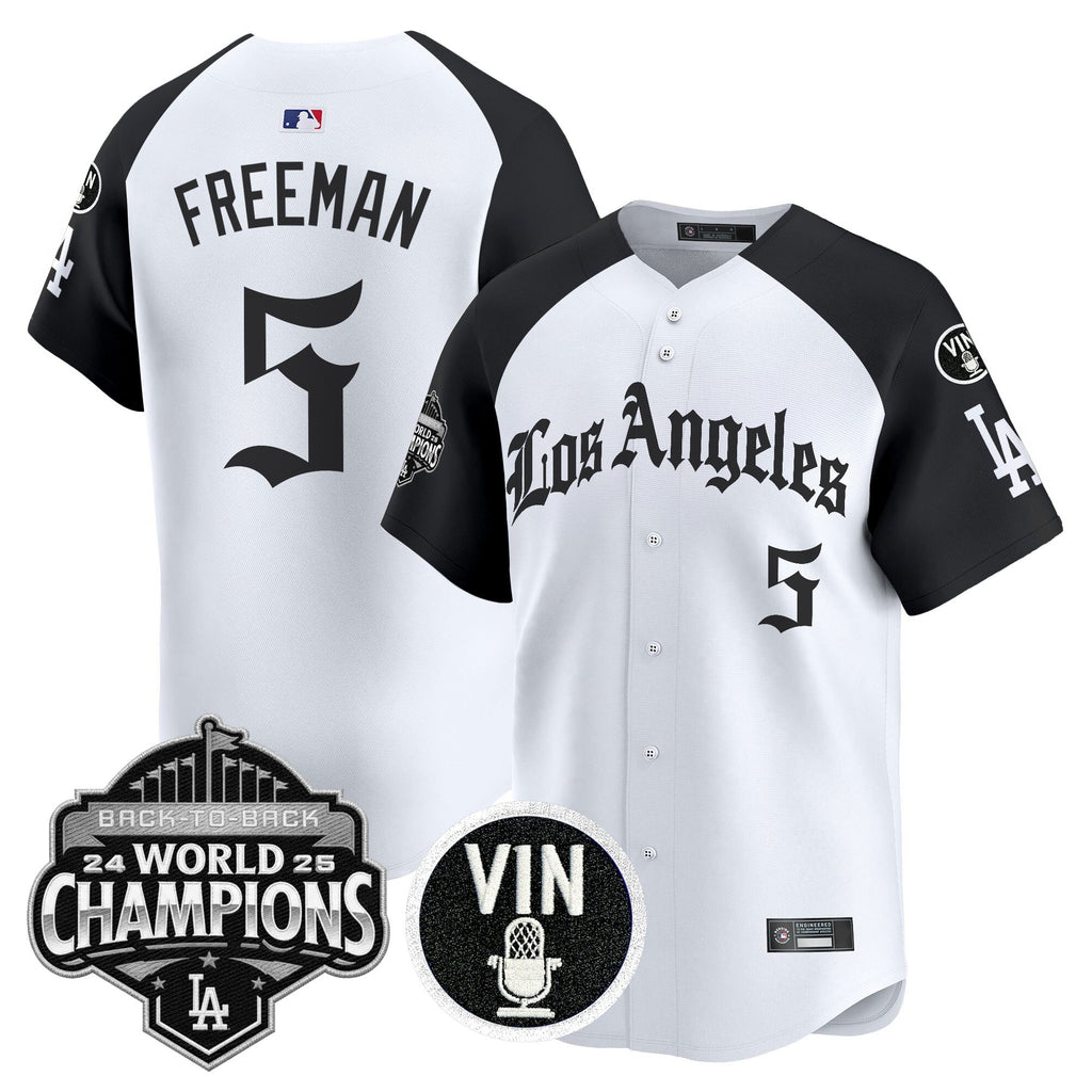 Men's Dodgers 2025 Back-To-Back Champions Vapor Premier Limited Jersey - LA Gothic Edition - All Stitched