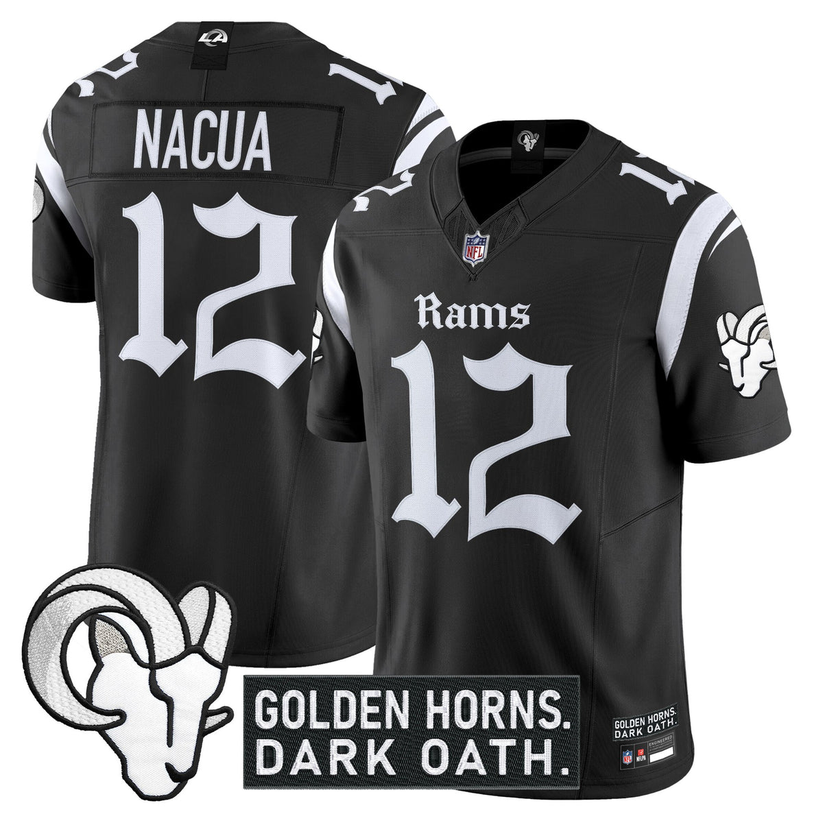 Men's Los Angeles Rams 'Gothic Horns Reforged Edition' Vapor Limited Jersey - All Stitched