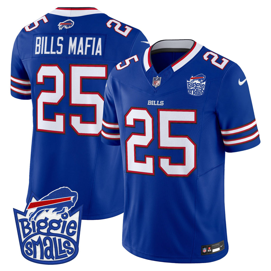 Men's Biggie Smalls × Buffalo Bills Vapor Limited Jersey - All stitched