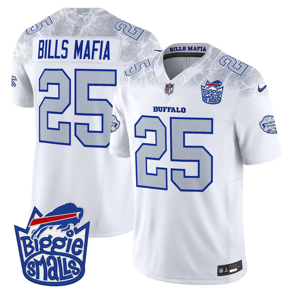 Men's Biggie Smalls × Buffalo Bills Vapor Limited Jersey - All stitched