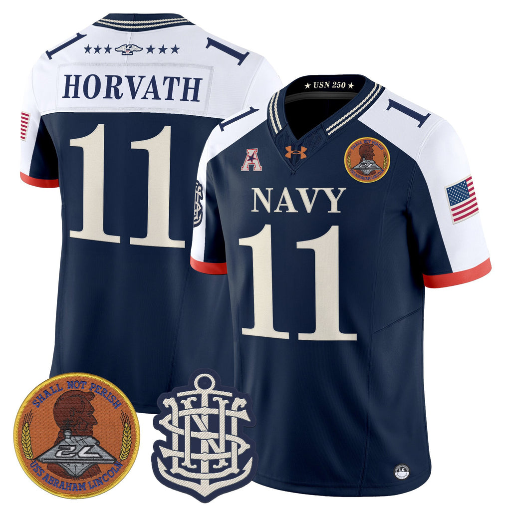 Men's Navy Midshipmen 250th Anniversary Vapor Limited Jersey - Stitched