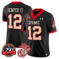 #12 Semper Fi United States Marine Corps Vapor Limited Jersey - 250th Anniversary Patch - All Stitched