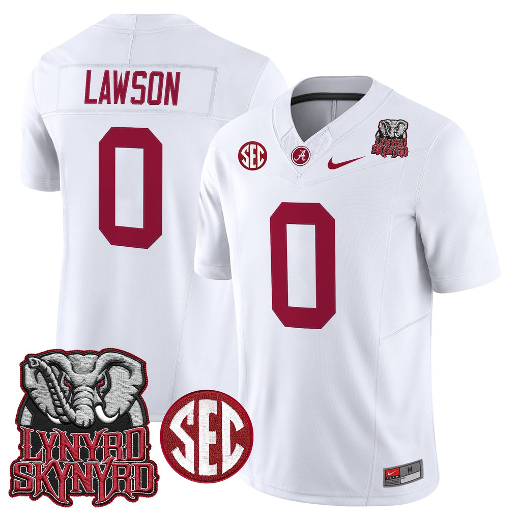 Men's Alabama Crimson Tide x Lynyrd Skynyrd Vapor Limited Jersey - Alabama Map - All Stitched