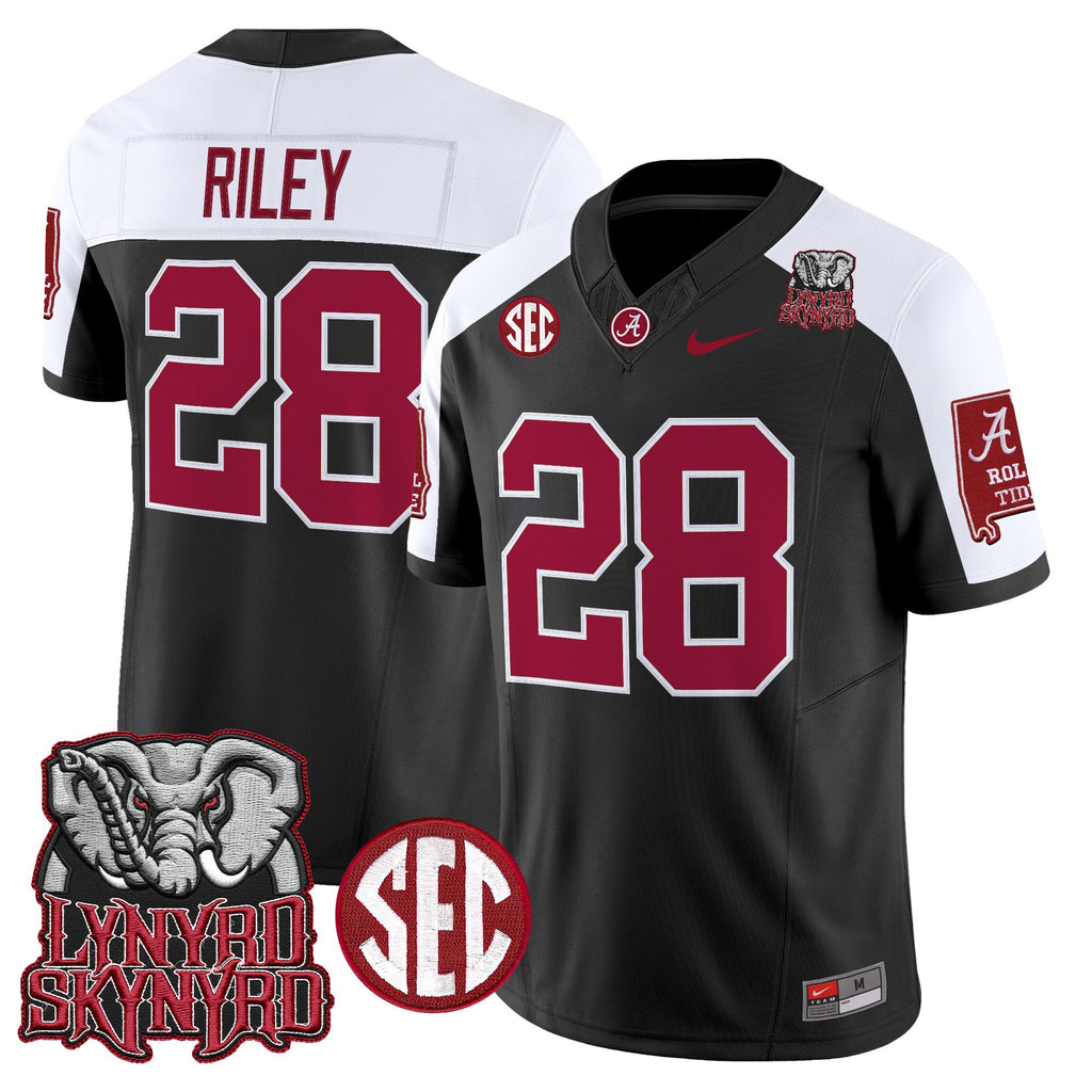 Men's Alabama Crimson Tide x Lynyrd Skynyrd Vapor Limited Jersey - Alabama Map - All Stitched