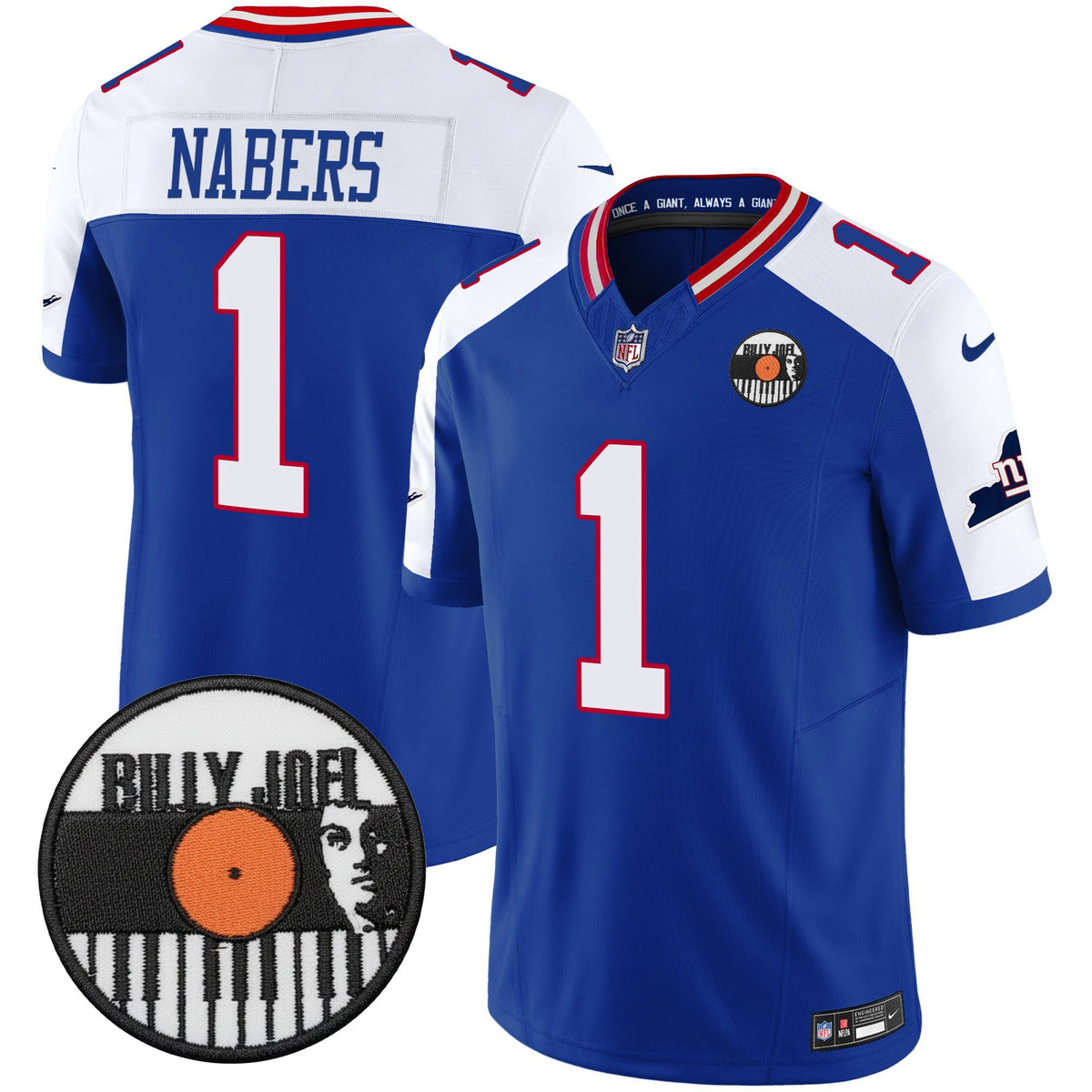 Men's Billy Joel × New York Giants Vapor Limited Jersey - All stitched
