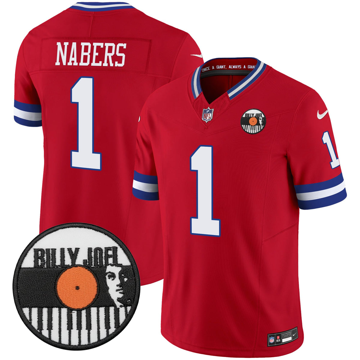 Men's Billy Joel × New York Giants Vapor Limited Jersey - All stitched