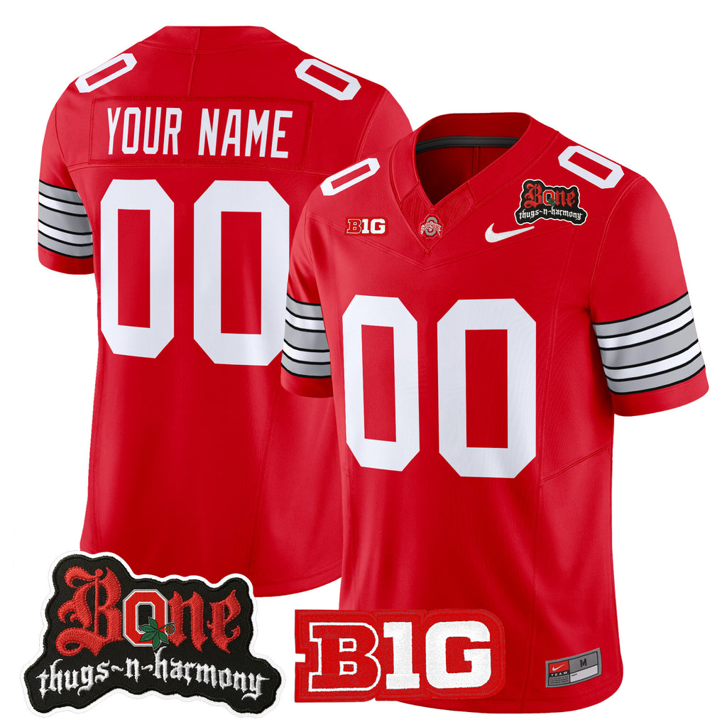 Ohio State Buckeyes x Bone Thugs-N-Harmony Vapor Limited Custom Jersey - Heritage Stripe Edition - All Stitched