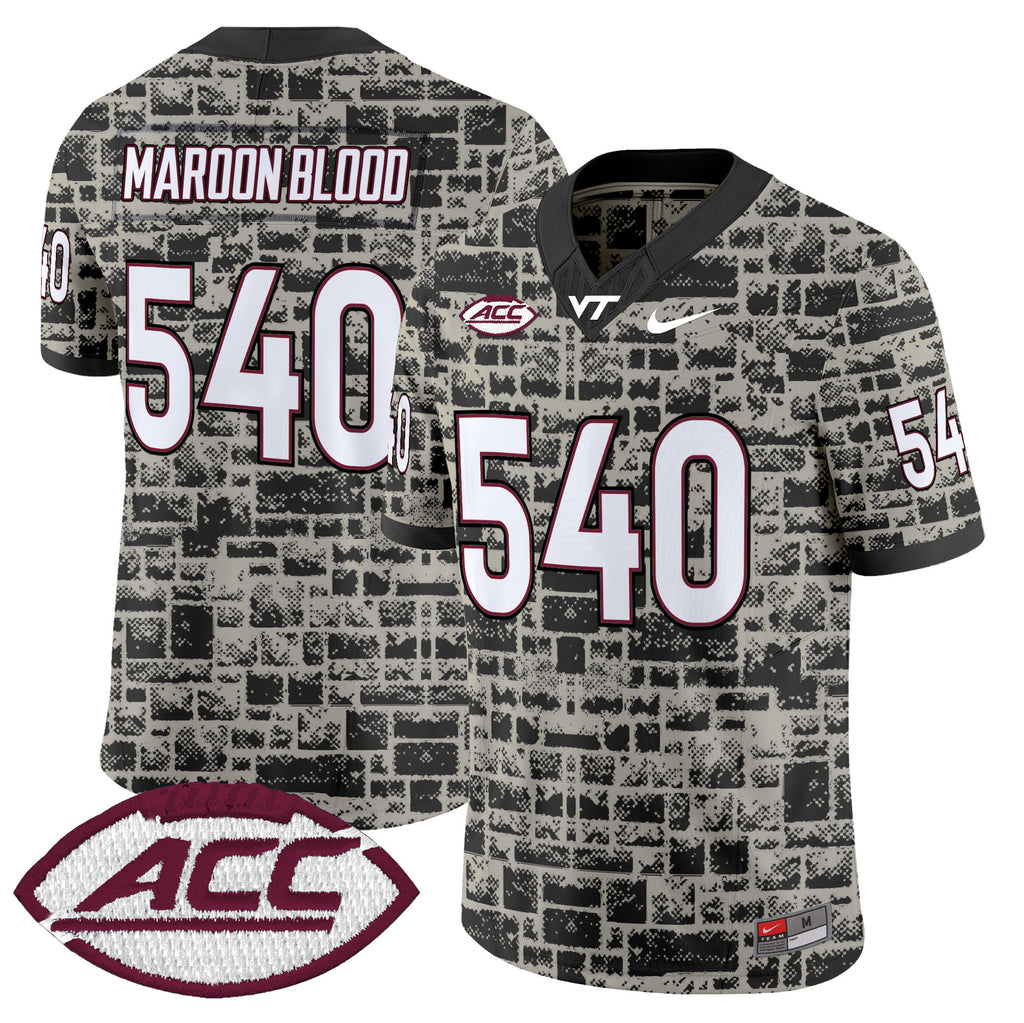 Virginia Tech Hokies 2025 Stone Vapor Limited Jersey - Stitched