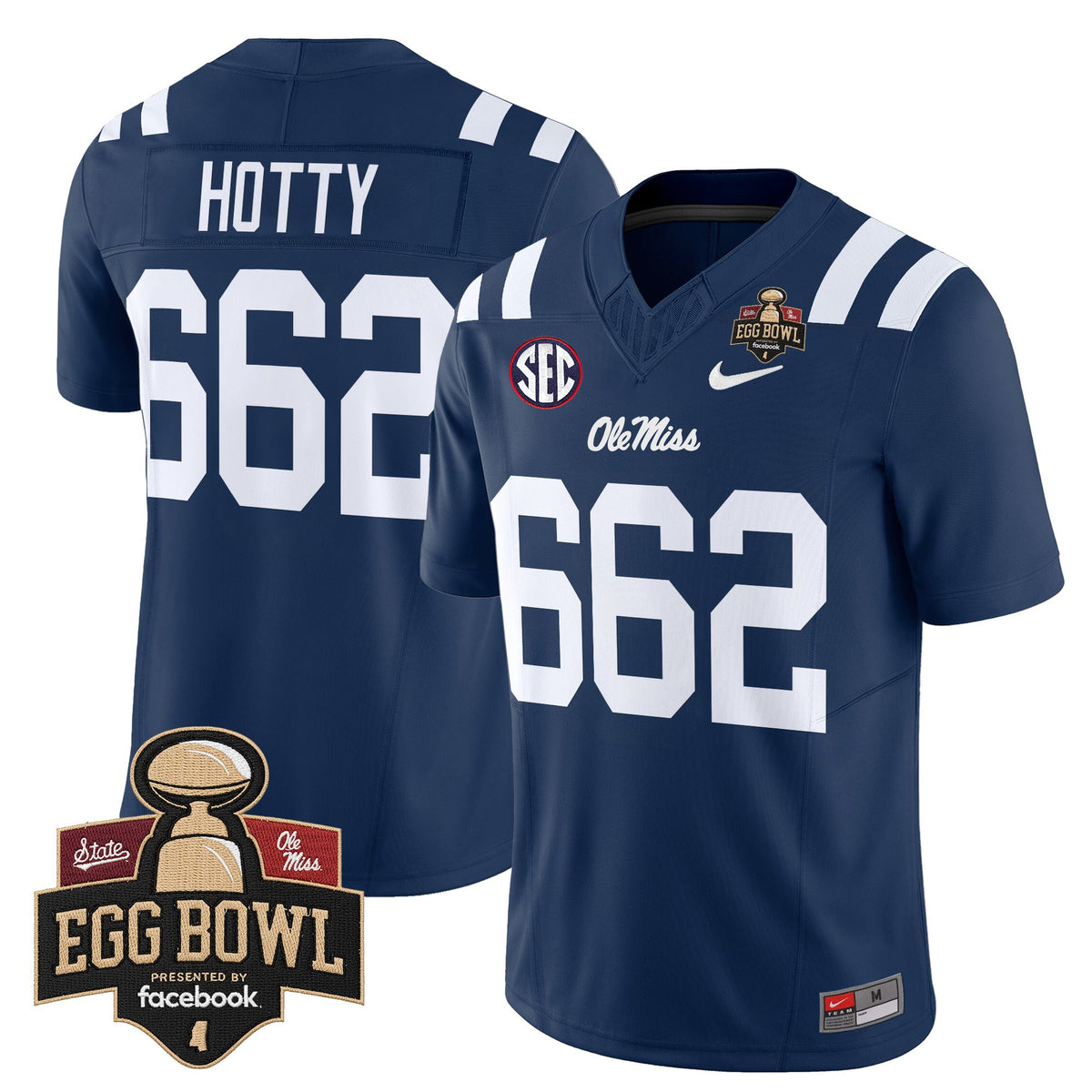 Men's Ole Miss Rebels 2025 Egg Bowl Vapor Limited Jersey - All Stitched