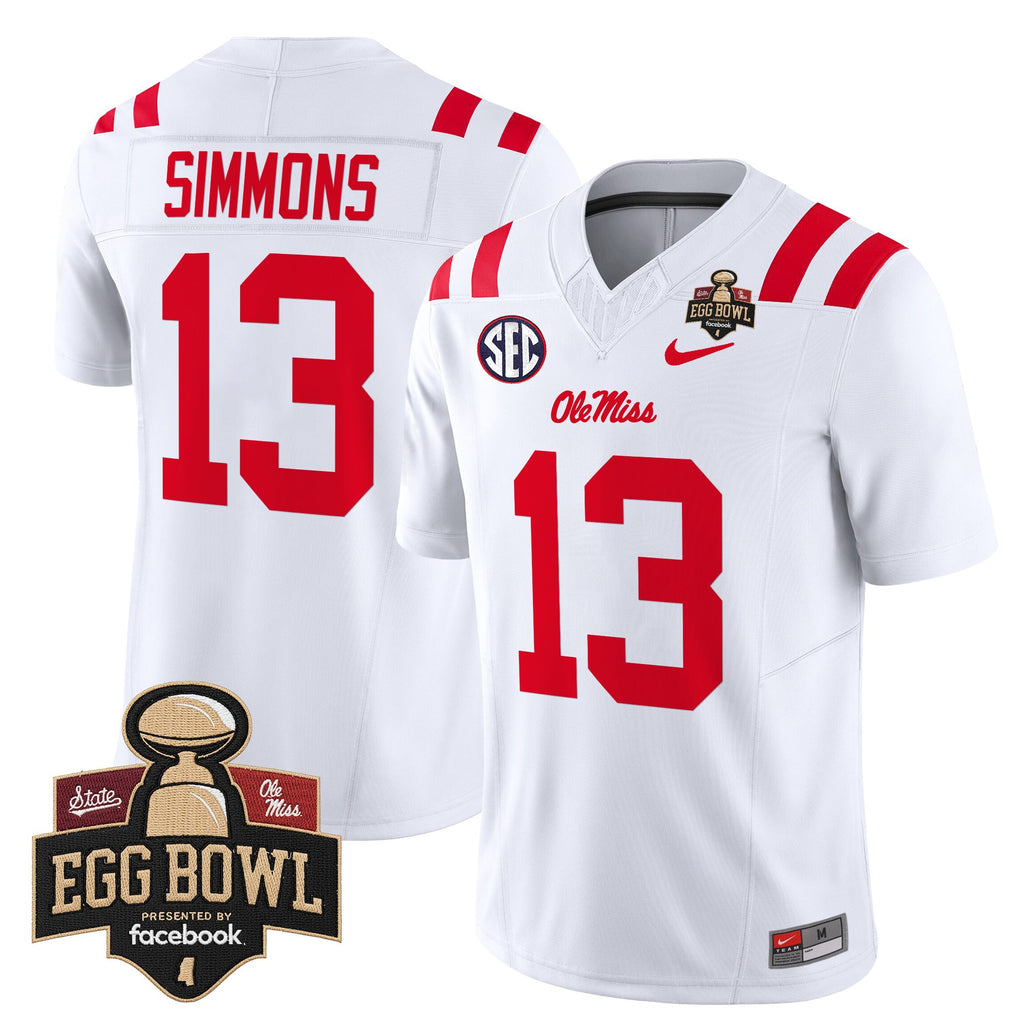 Men's Ole Miss Rebels 2025 Egg Bowl Vapor Limited Jersey - All Stitched