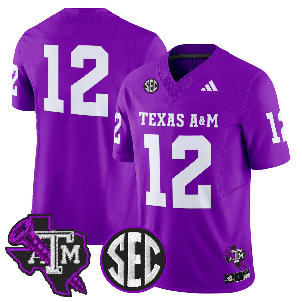 Men's Texas A&M Aggies DJ Screw Vapor Limited Jersey - All Stitched