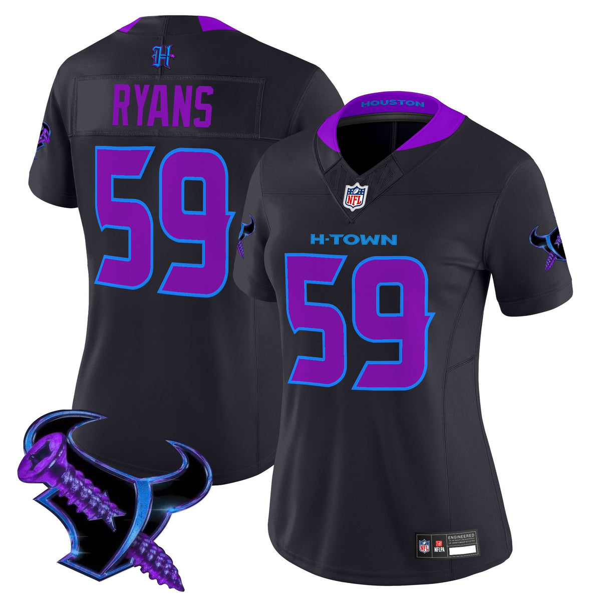 Women's Houston Texans 2025 DJ Screw Vapor Limited Jersey - All Stitched