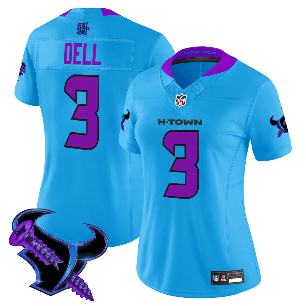 Women's Houston Texans 2025 DJ Screw Vapor Limited Jersey - All Stitched