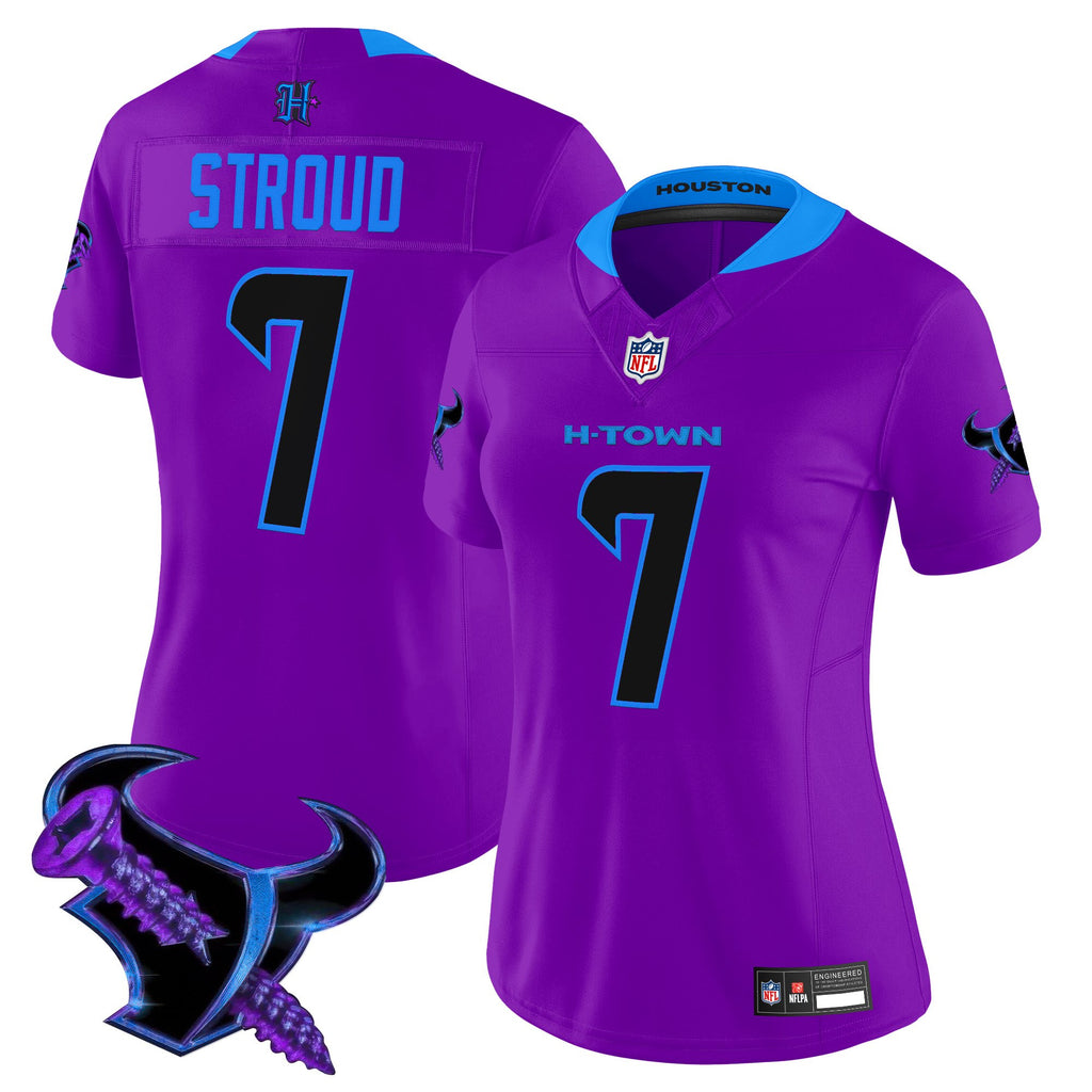 Women's Houston Texans 2025 DJ Screw Vapor Limited Jersey - All Stitched