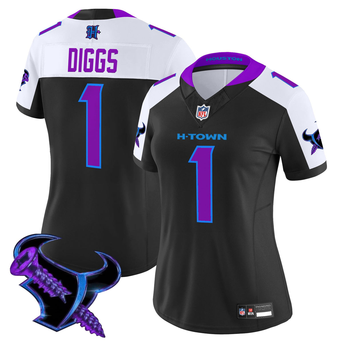 Women's Houston Texans 2025 DJ Screw Vapor Limited Jersey - All Stitched