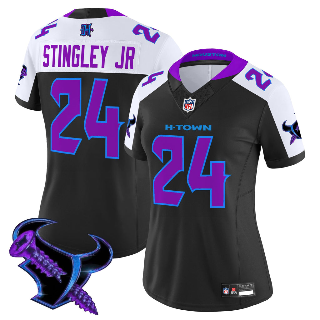 Women's Houston Texans 2025 DJ Screw Vapor Limited Jersey - All Stitched