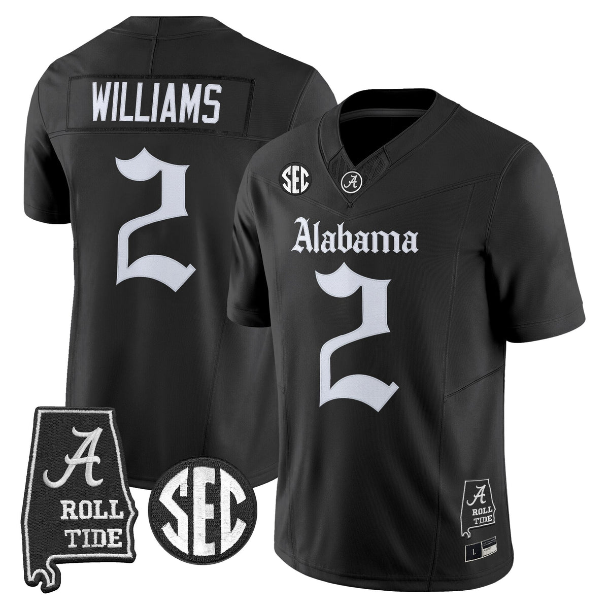 Men's Alabama Crimson Tide 'Gothic Edition' Vapor Limited Jersey - Alabama Map - All Stitched