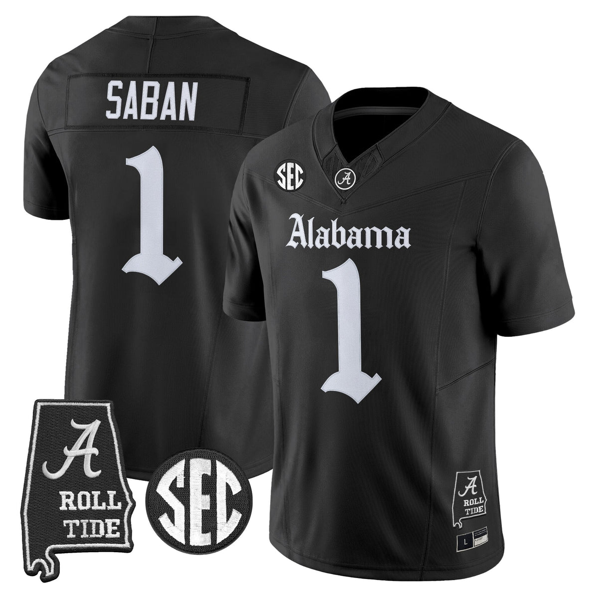 Men's Alabama Crimson Tide 'Gothic Edition' Vapor Limited Jersey - Alabama Map - All Stitched