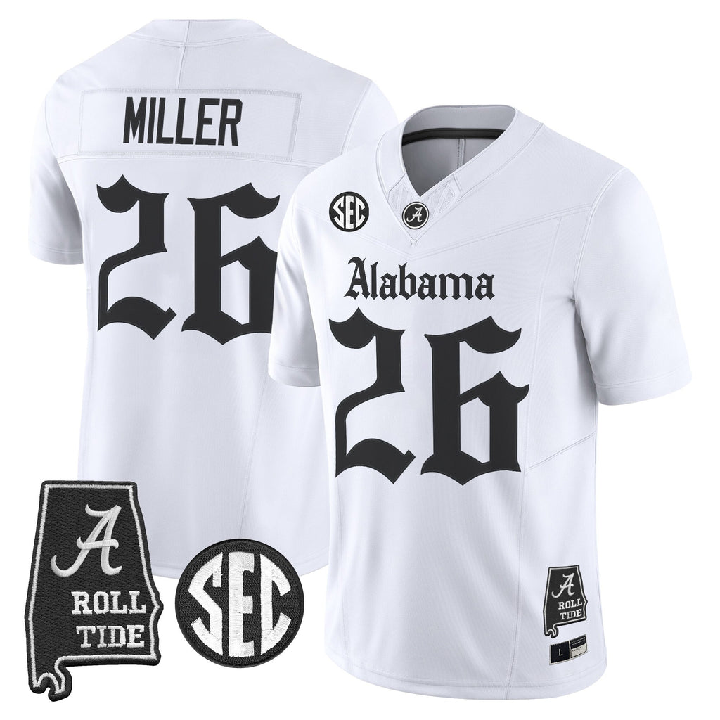 Men's Alabama Crimson Tide 'Gothic Edition' Vapor Limited Jersey - Alabama Map - All Stitched