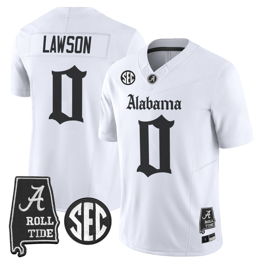 Men's Alabama Crimson Tide 'Gothic Edition' Vapor Limited Jersey - Alabama Map - All Stitched