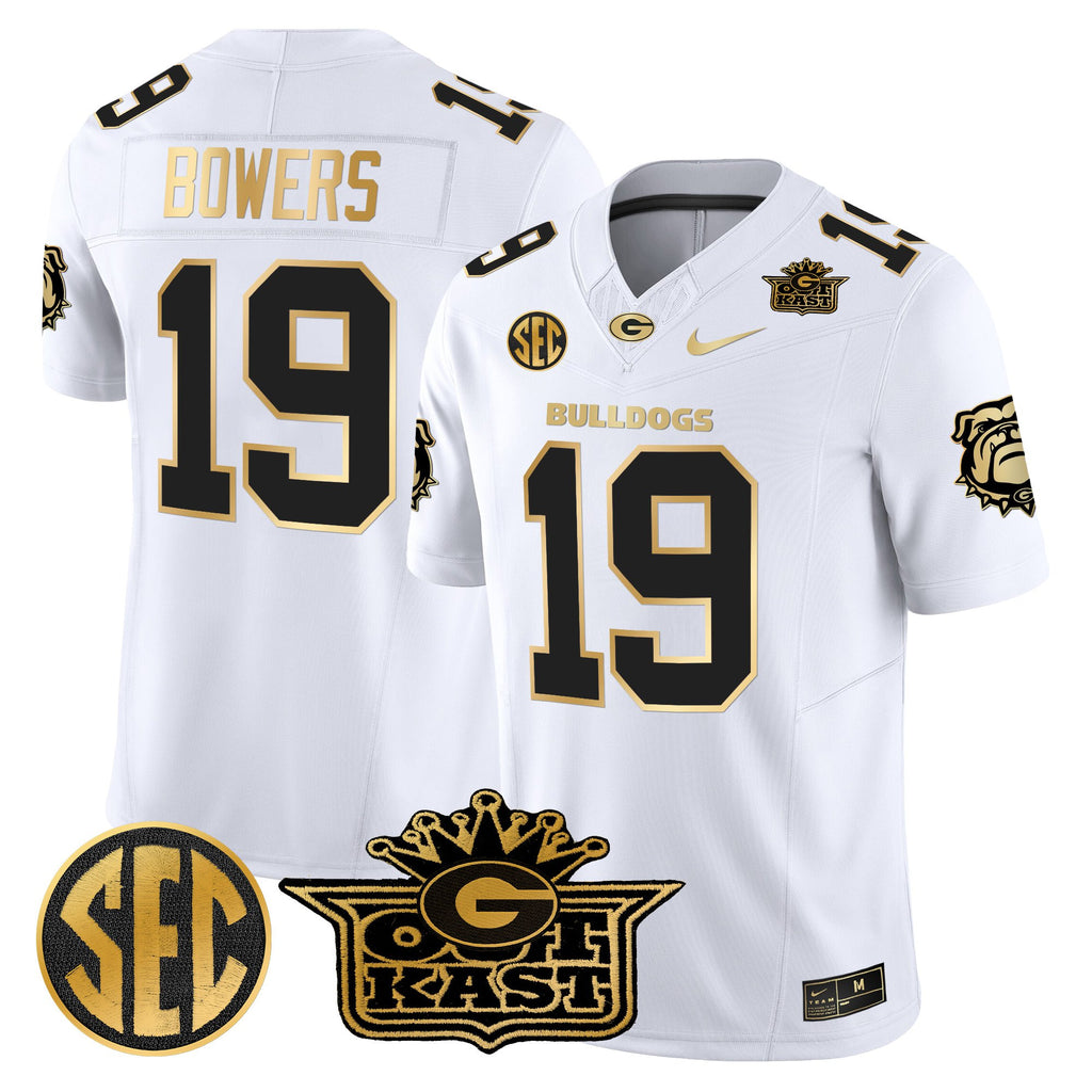 Men's Outkast x Georgia Bulldogs Gold Vapor Limited Jersey - All stitched