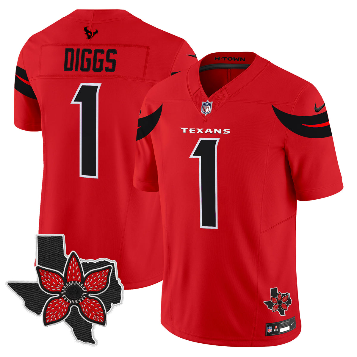 Men's Houston Texans 'Stranger Things Edition' Vapor Limited Jersey - All Stitched
