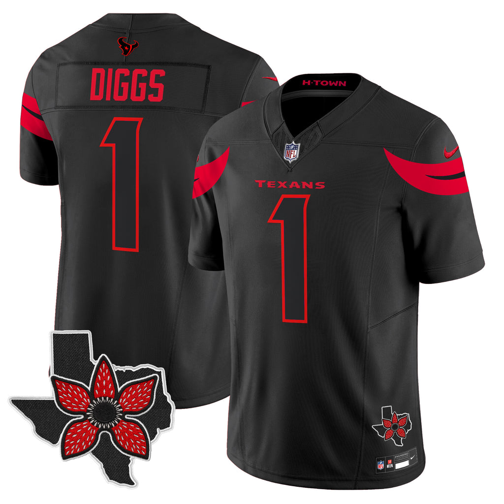 Men's Houston Texans 'Stranger Things Edition' Vapor Limited Jersey - All Stitched