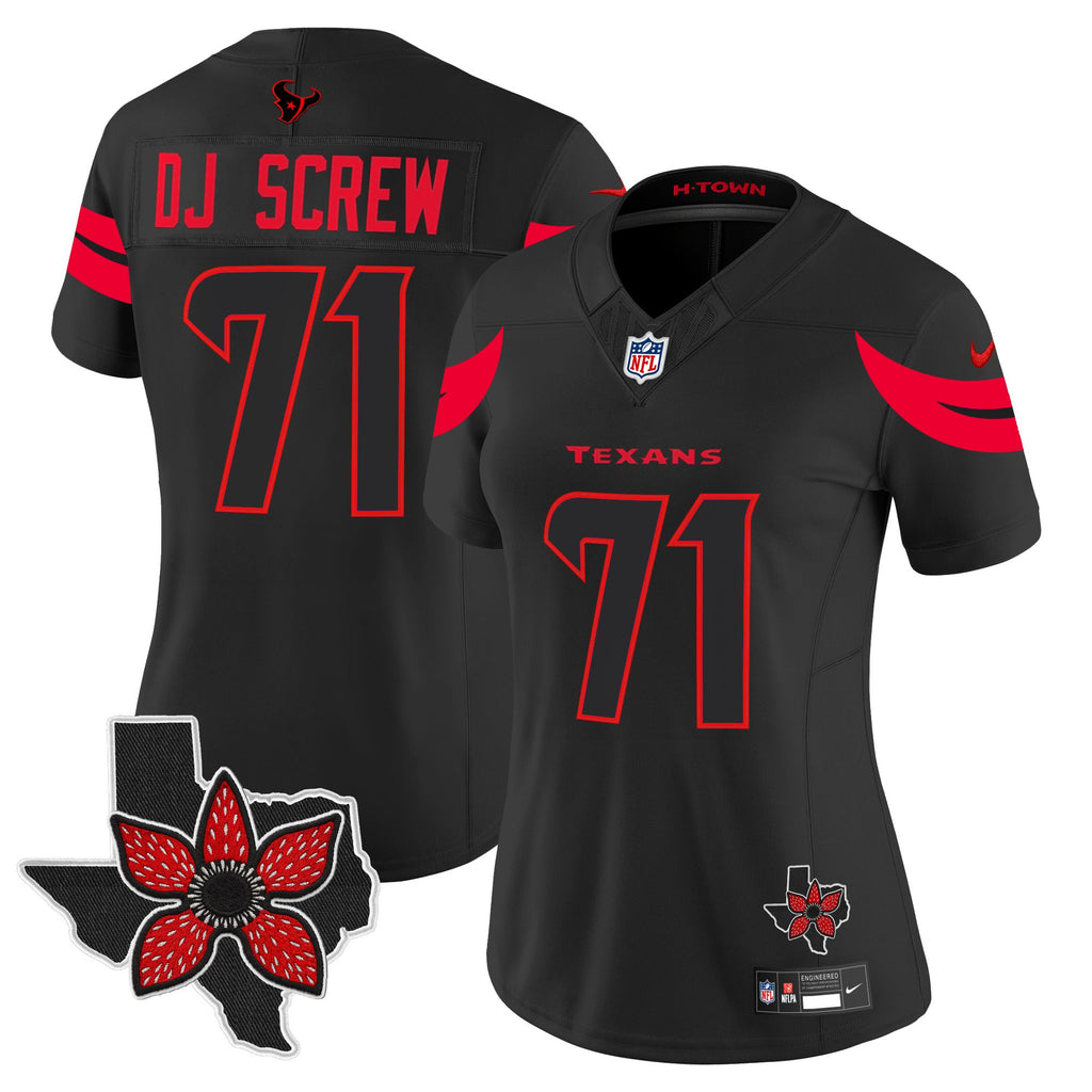 Women's Houston Texans 'Stranger Things Edition' Vapor Limited Jersey - All Stitched