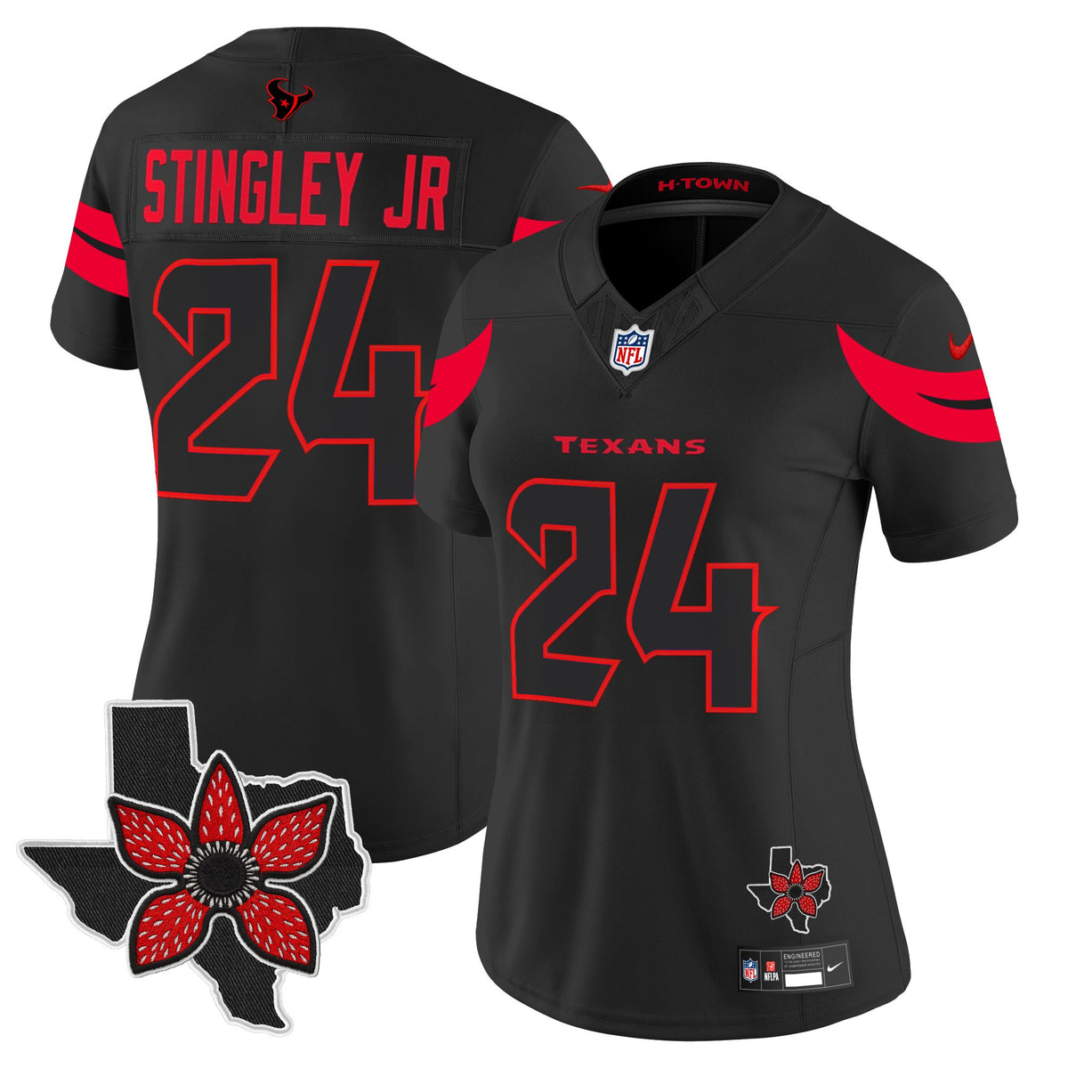 Women's Houston Texans 'Stranger Things Edition' Vapor Limited Jersey - All Stitched