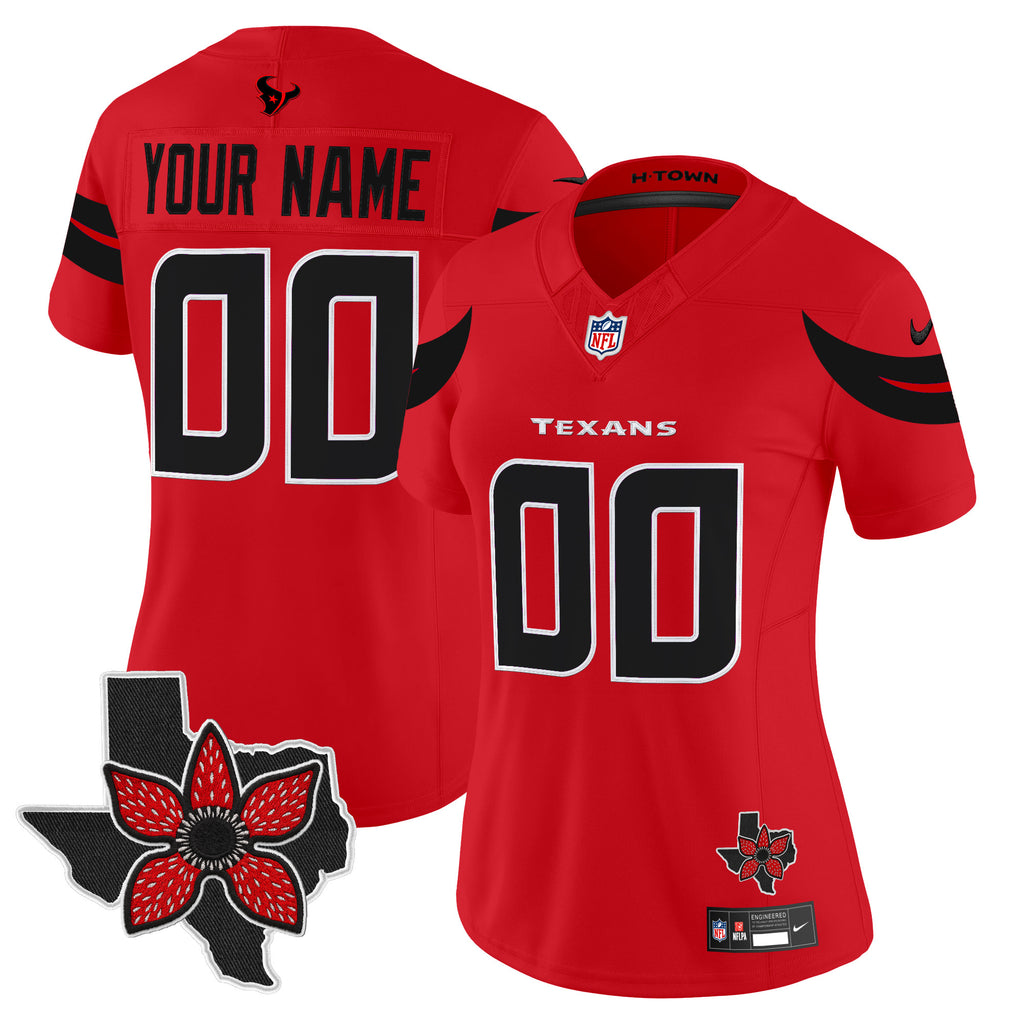 Houston Texans 'Stranger Things Edition' Vapor Limited Custom Jersey - All Stitched