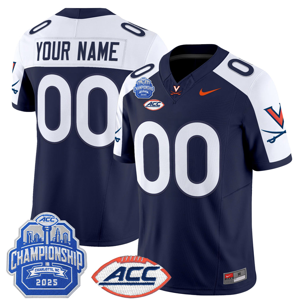 Virginia Cavaliers 2025 ACC Championship Vapor Limited Custom Jersey - All Stitched