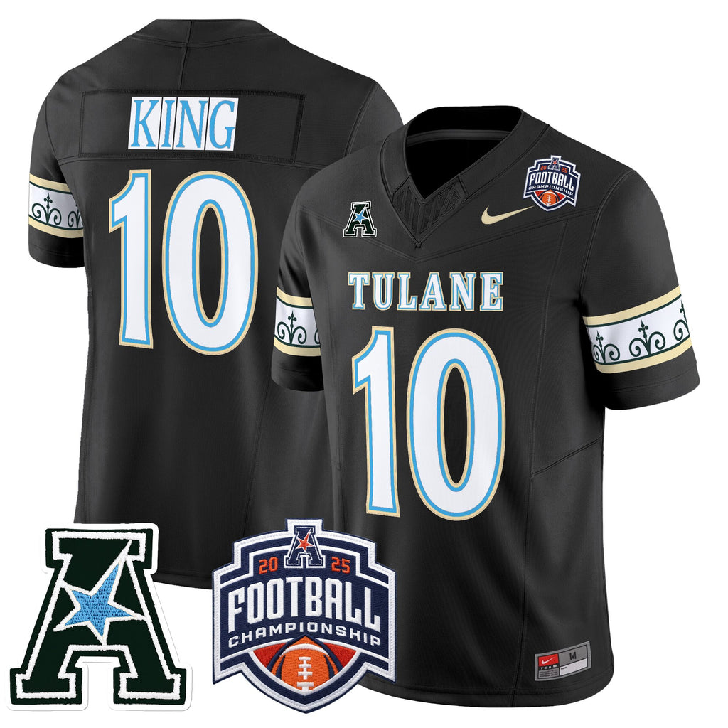 Men's Tulane Green Wave 'City Edition' Vapor Limited Jersey - 2025 AAC Championship Patch - All Stitched