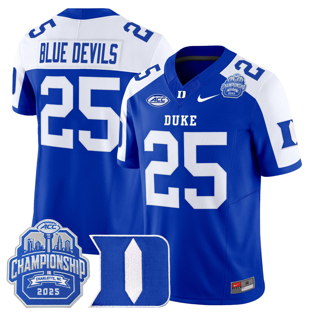 Men's Duke Blue Devils 2025 ACC Championship Vapor Limited Jersey - All Stitched