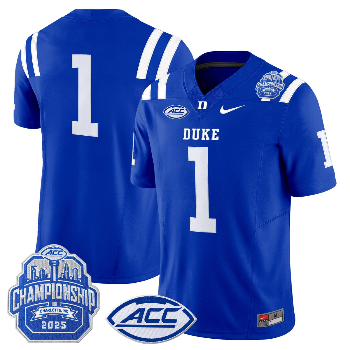 Men's Duke Blue Devils 2025 ACC Championship Vapor Limited Jersey - All Stitched