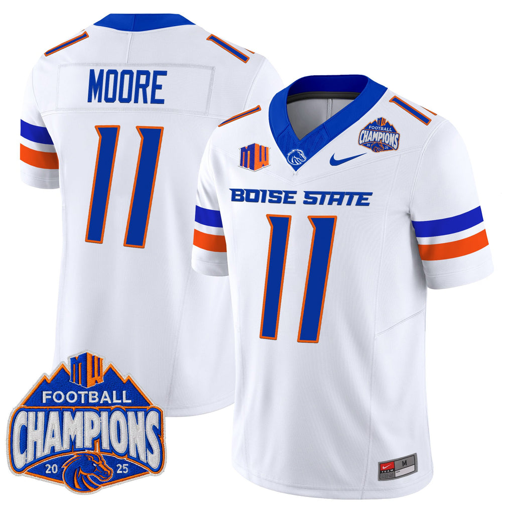 Men's Boise State Broncos 2025 Mountain West Football Champions Vapor Limited Jersey - All Stitched