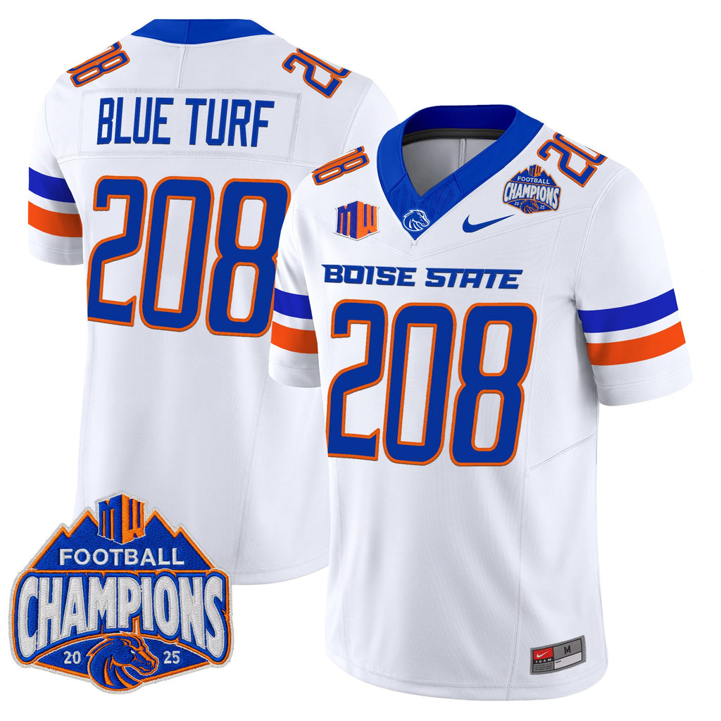 Men's Boise State Broncos 2025 Mountain West Football Champions Vapor Limited Jersey - All Stitched