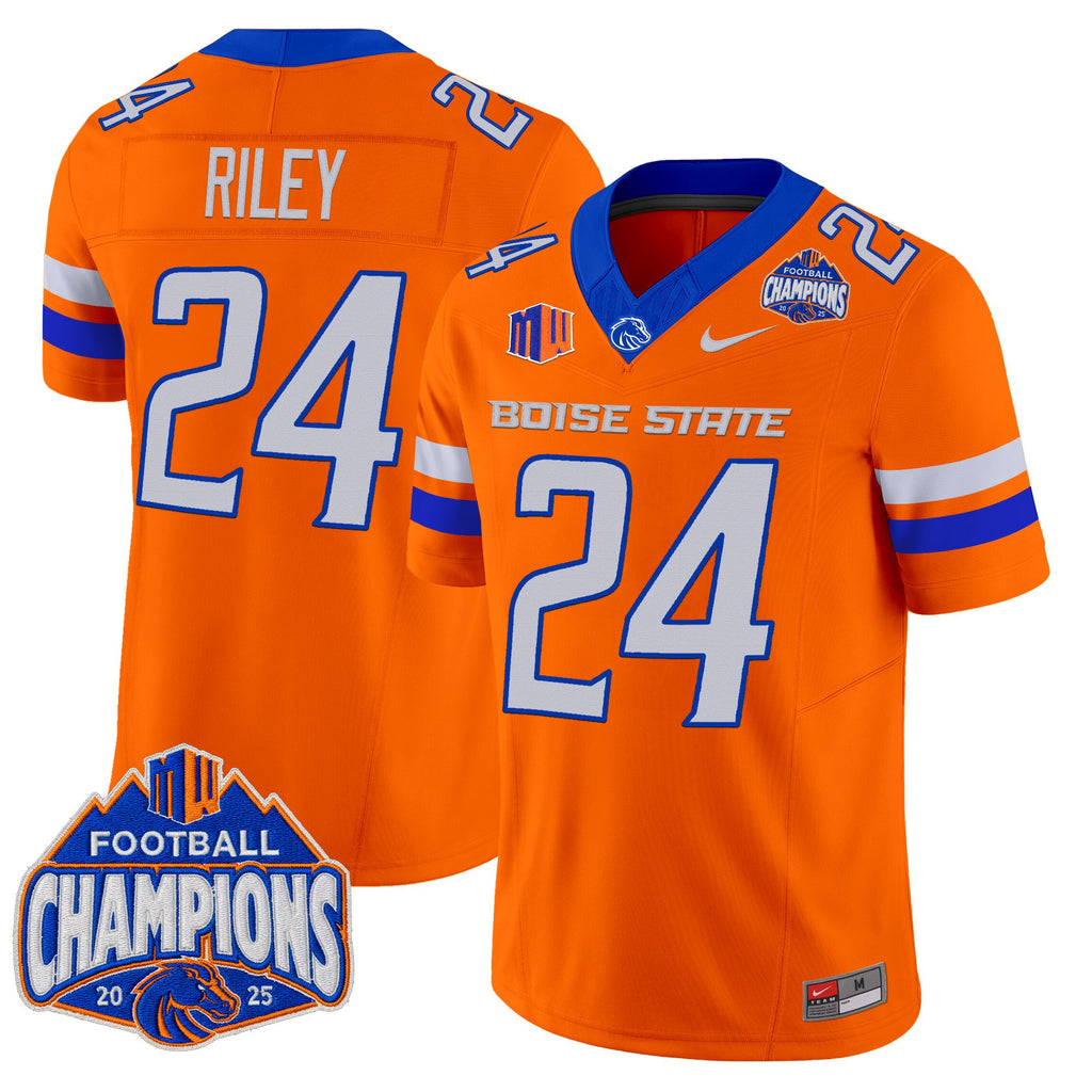 Men's Boise State Broncos 2025 Mountain West Football Champions Vapor Limited Jersey - All Stitched