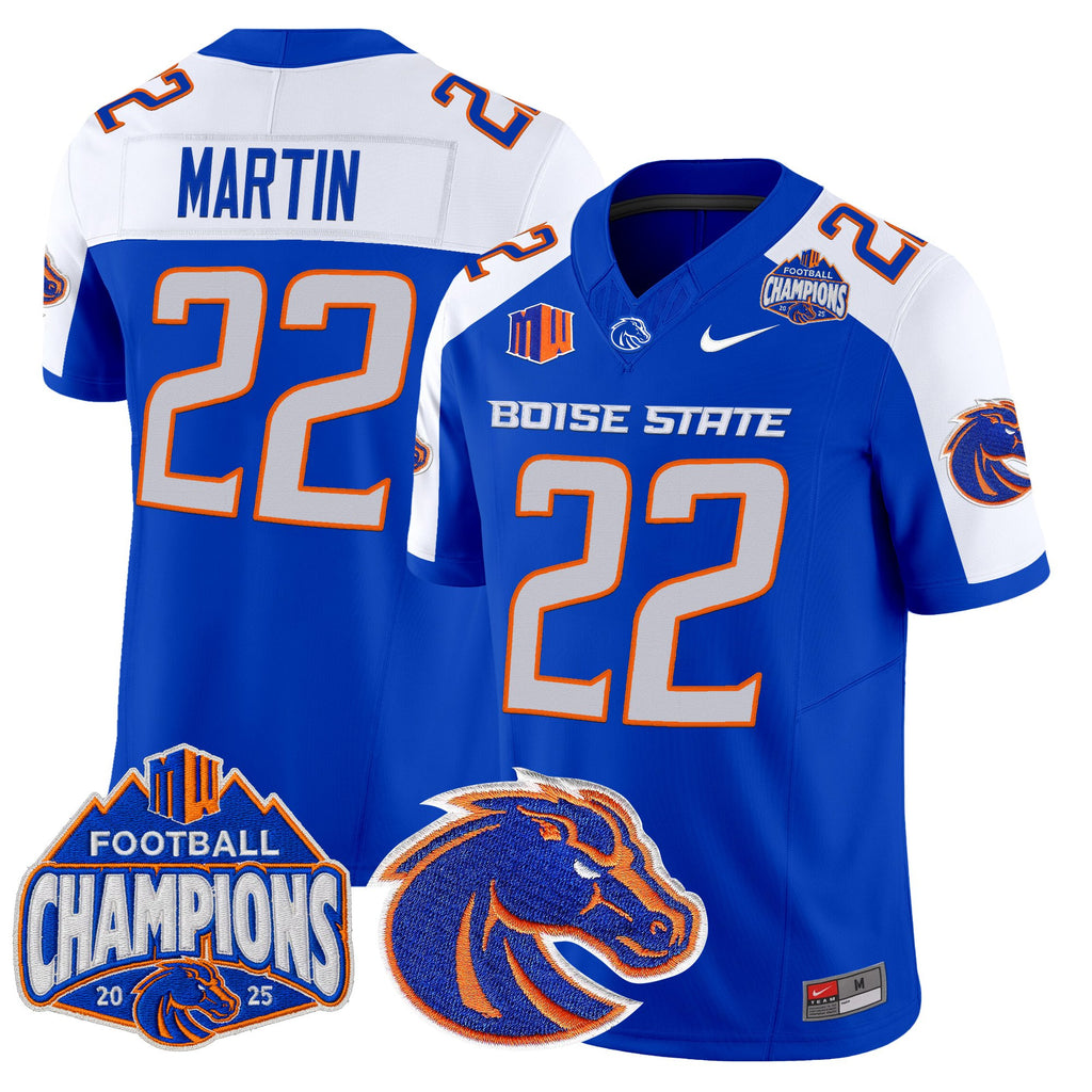 Men's Boise State Broncos 2025 Mountain West Football Champions Vapor Limited Jersey - All Stitched
