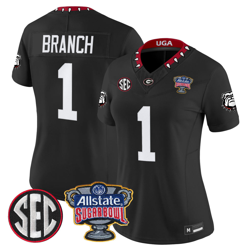 Women's Georgia Bulldogs Sugar Bowl Patch Vapor Limited Jersey - All Stitched