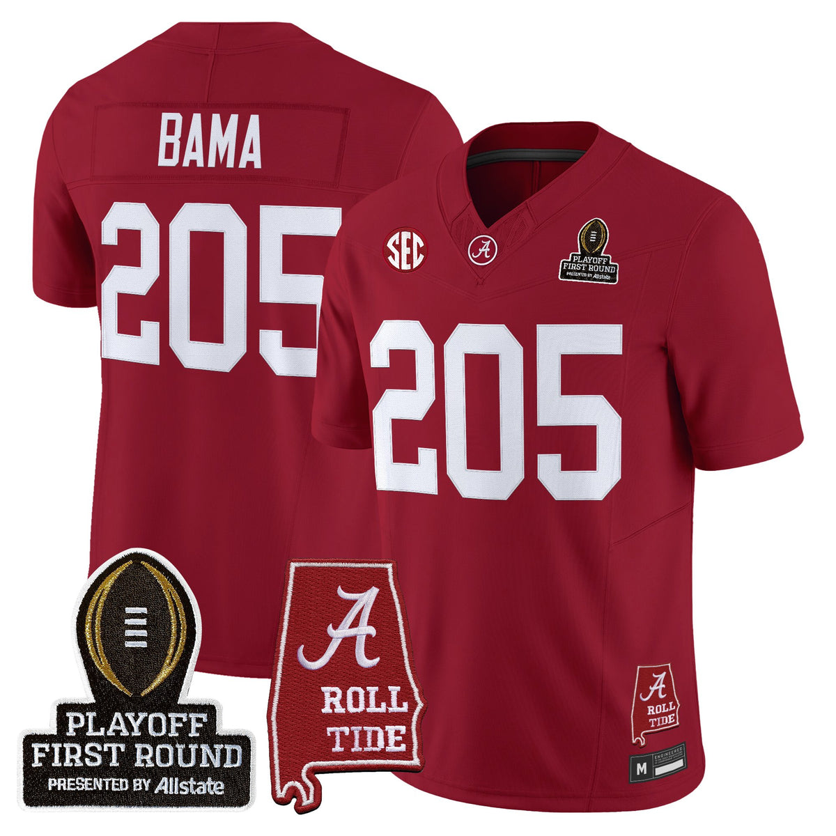 Men's Alabama Crimson Tide 2025 Playoff First Round Vapor Limited Jersey - All Stitched
